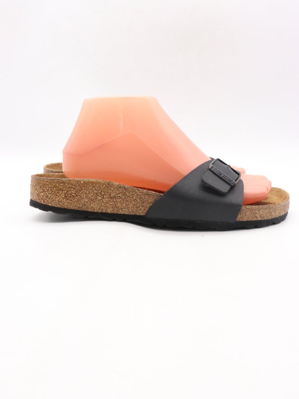 Birkenstock Madrid Women's Size US 9 EU 40 Birko-Flor One-Strap Black Sandals